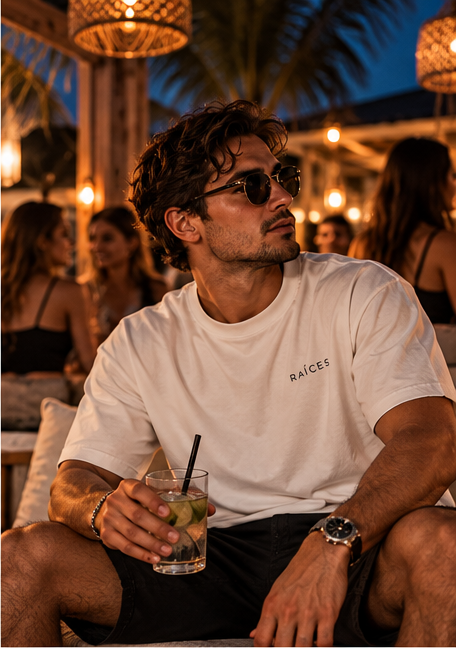 RAÍCES QUÉ PAPASITO Heavy Oversized Tee – Lifestyleaufnahme