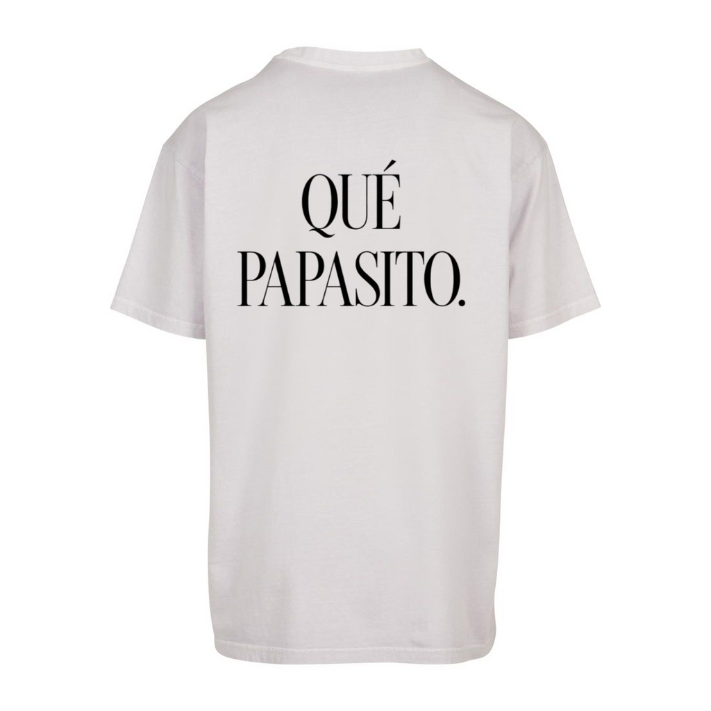 RAÍCES QUÉ PAPASITO Heavy Oversized Tee – Produktmockup 2